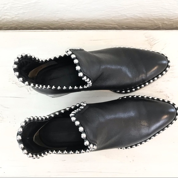 Alexander Wang Leather Kori Cutout Studded Boots Booties 35 5 Black - Picture 8 of 11